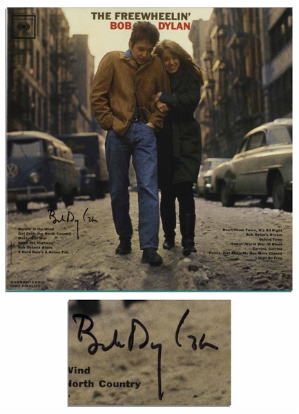 Bob Dylan Signed Album The Freewheelin Bob Dylan -- With Roger Epperson & Jeff Rosen COAs
